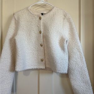 Women's Cream Textured Jacket